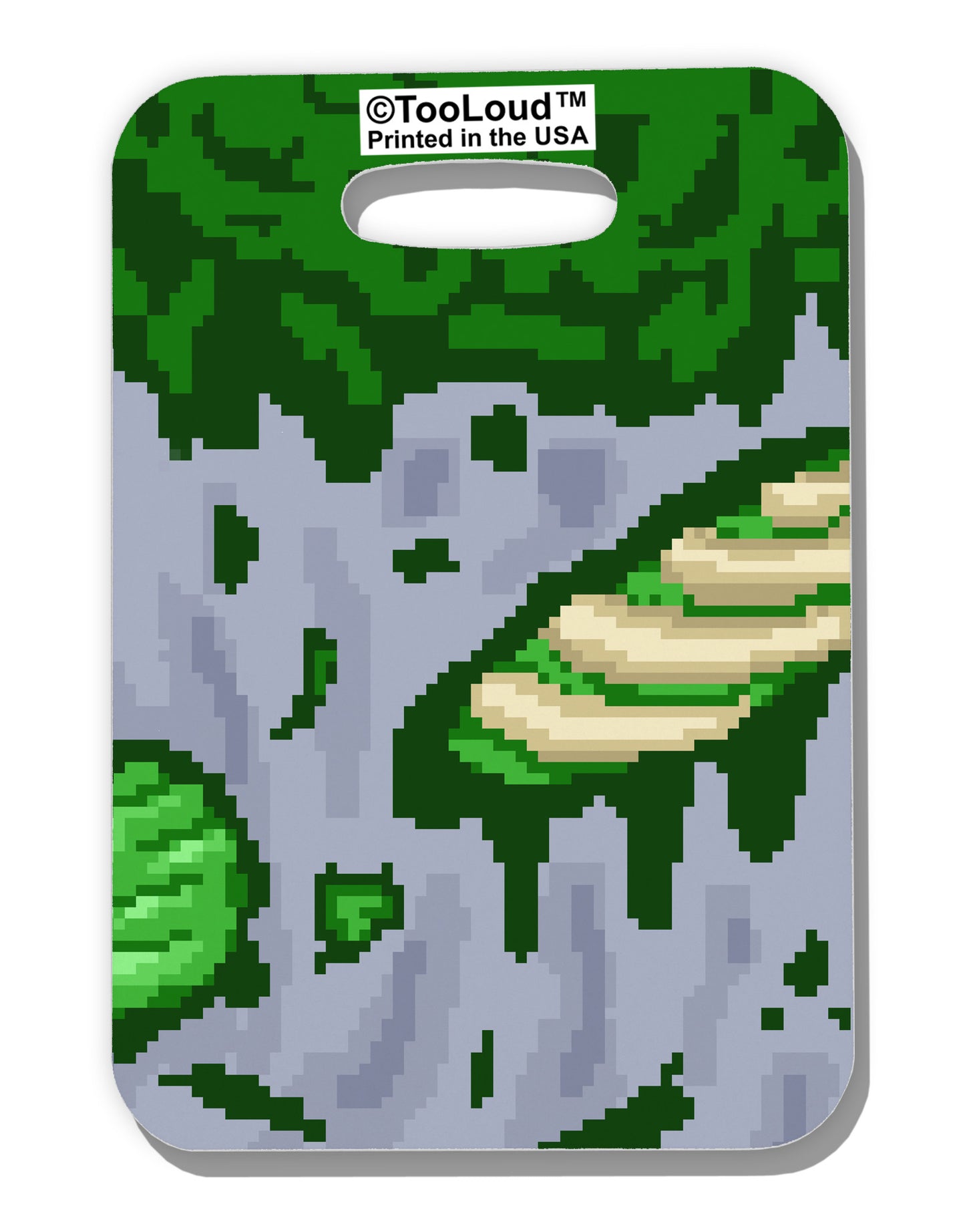 Pixel Zombie Costume Green Luggage Tag Single Side All Over Print-Luggage Tag-TooLoud-White-One Size-Davson Sales
