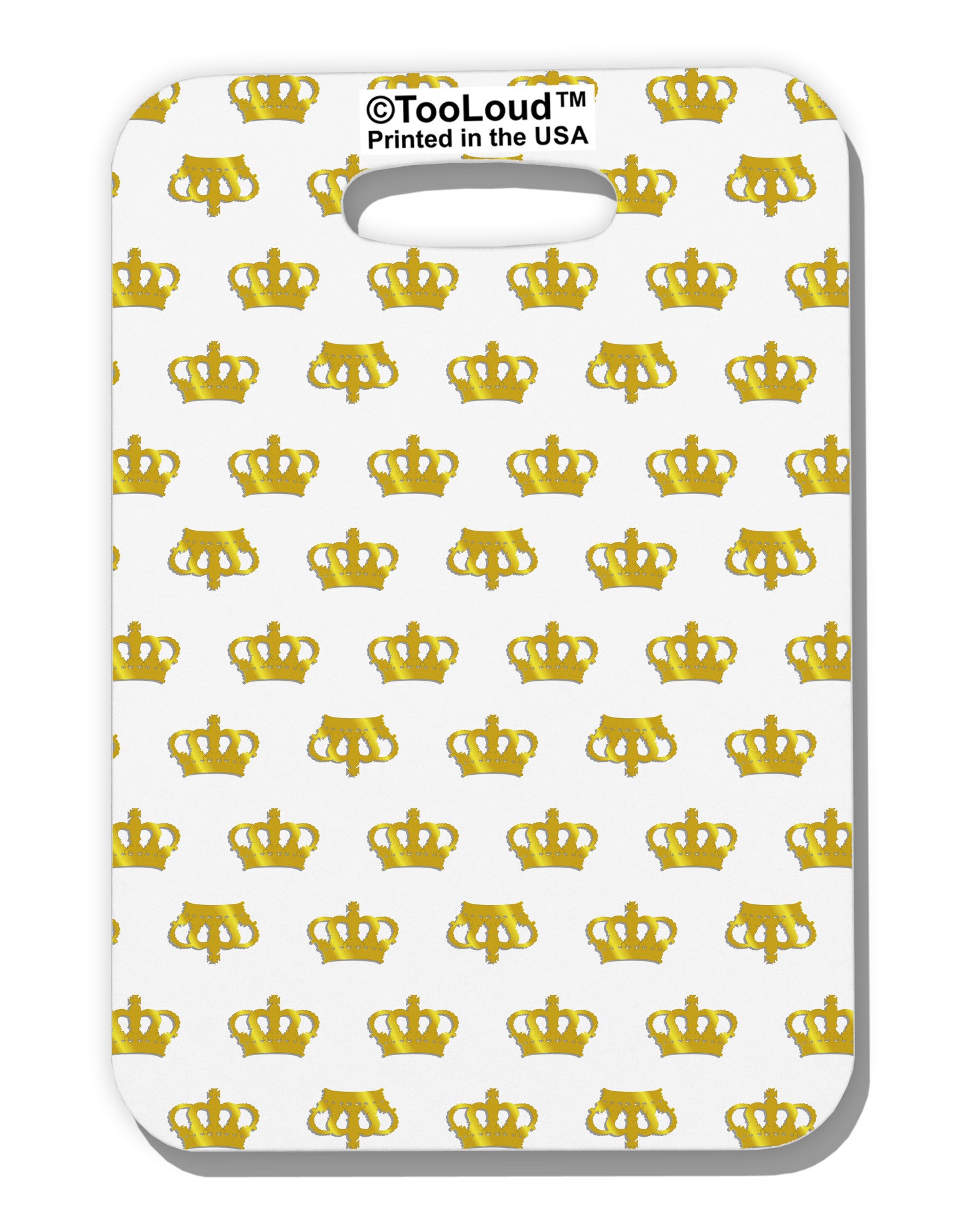 Gold Crowns AOP Luggage Tag Dual Sided All Over Print by TooLoud-Luggage Tag-TooLoud-White-One Size-Davson Sales