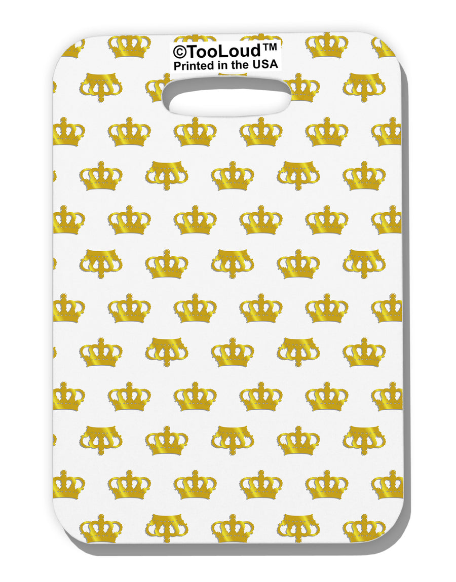 Gold Crowns AOP Luggage Tag Dual Sided All Over Print by TooLoud-Luggage Tag-TooLoud-White-One Size-Davson Sales