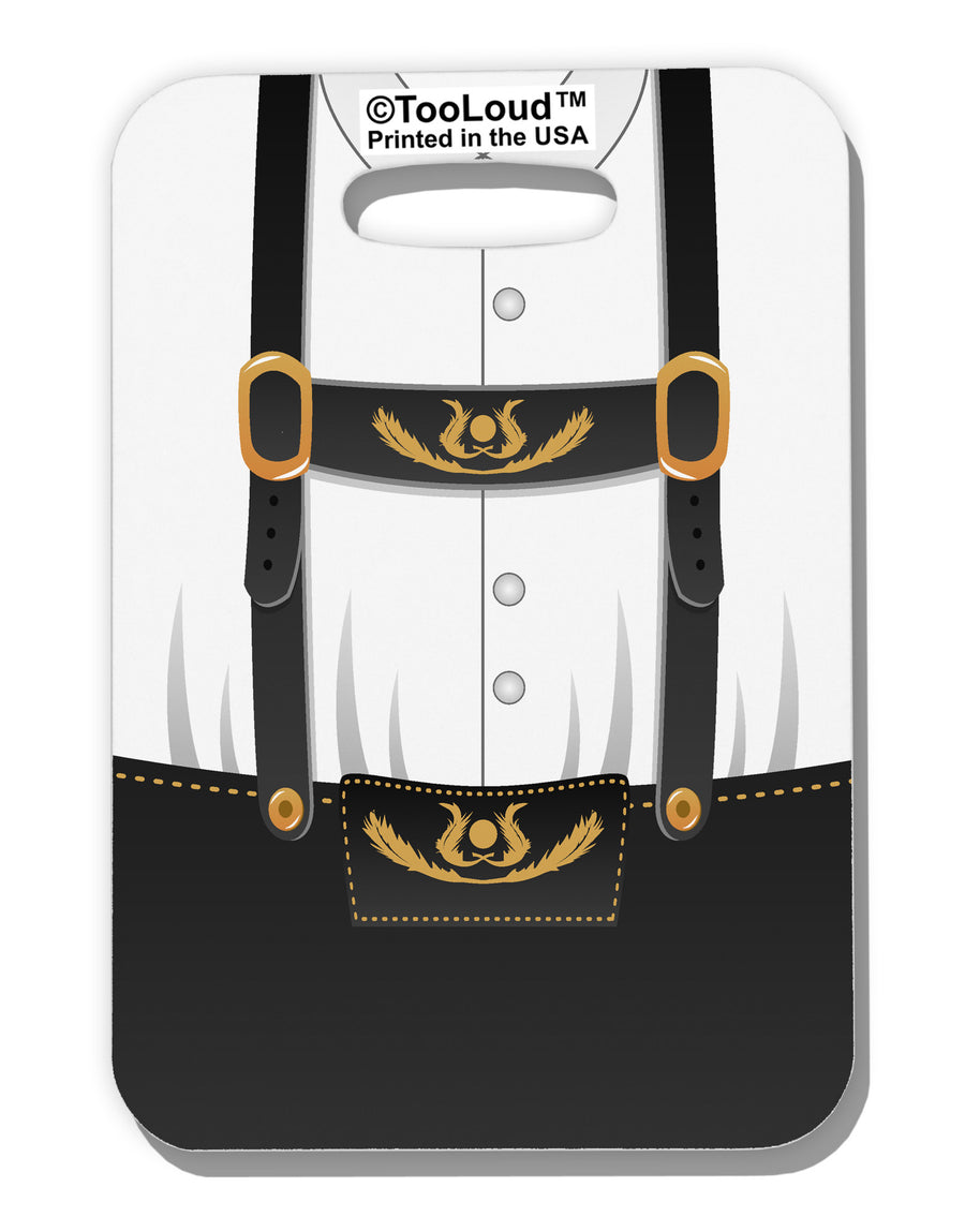 Lederhosen Costume Black Luggage Tag Dual Sided All Over Print-Luggage Tag-TooLoud-White-One Size-Davson Sales