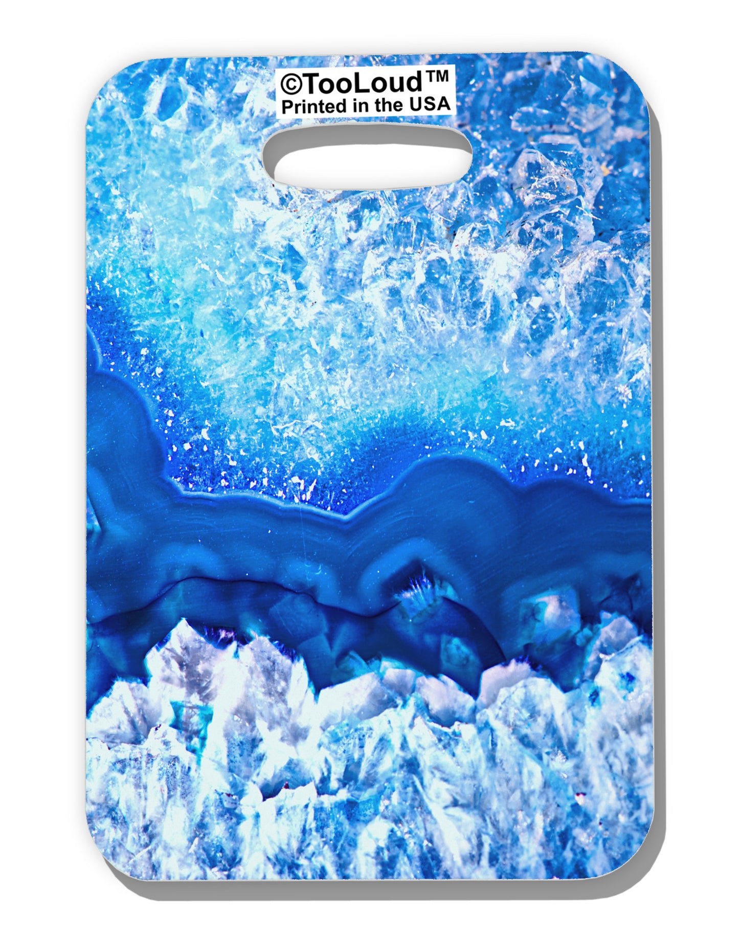 Blue Agate Geode Print Luggage Tag Single Side All Over Print-Luggage Tag-TooLoud-White-One Size-Davson Sales