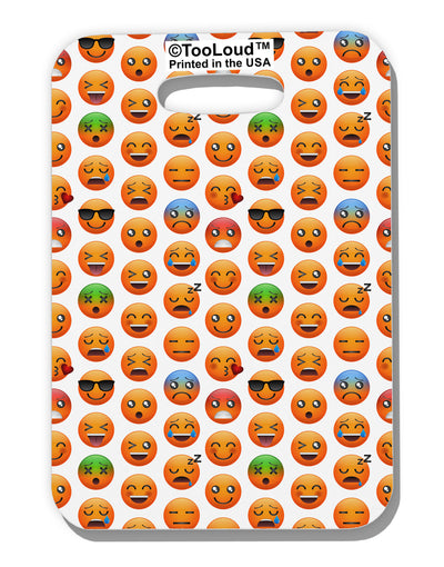 Lots Of Emojis AOP Luggage Tag Single Side All Over Print-Luggage Tag-TooLoud-White-One Size-Davson Sales