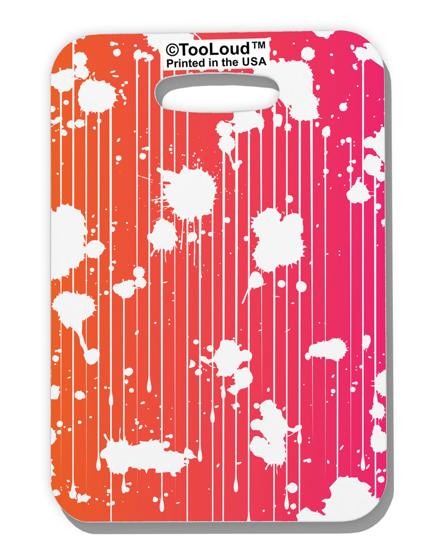 Splatter AOP - Orange Pink Luggage Tag Dual Sided All Over Print-Luggage Tag-TooLoud-White-One Size-Davson Sales