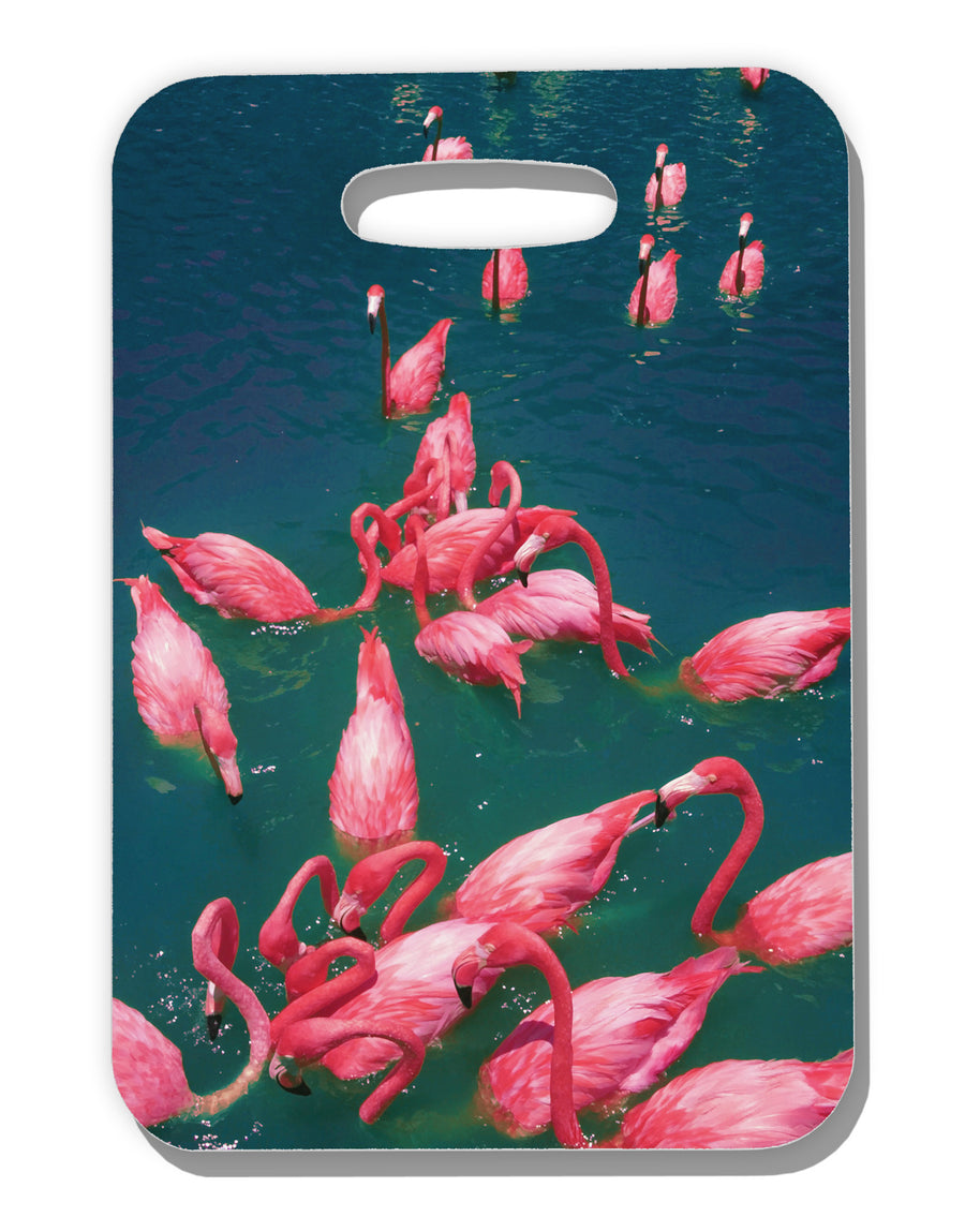 Bright Pink Painted Flamingos Luggage Tag Dual Sided All Over Print-Luggage Tag-TooLoud-White-One Size-Davson Sales