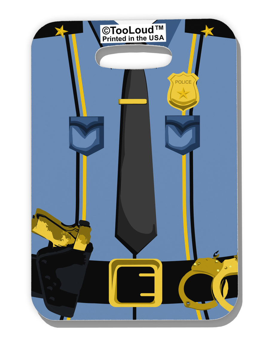 Police Blue-Gold AOP Luggage Tag Dual Sided All Over Print-Luggage Tag-TooLoud-White-One Size-Davson Sales