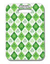 St Patrick's Day Green Shamrock Argyle Luggage Tag Single Side All Over Print-Luggage Tag-TooLoud-White-One Size-Davson Sales