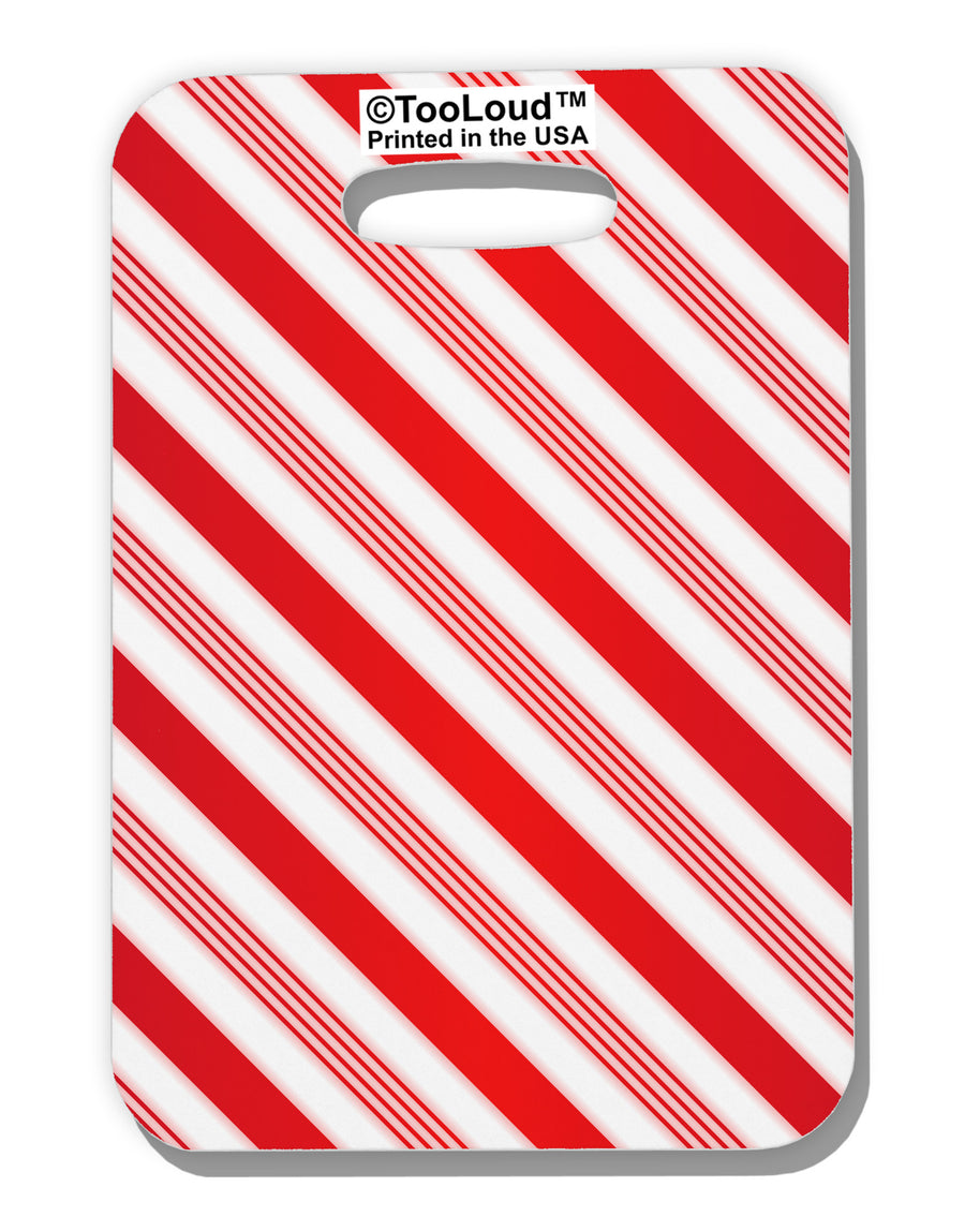 Red Candy Cane Luggage Tag Dual Sided All Over Print-Luggage Tag-TooLoud-White-One Size-Davson Sales