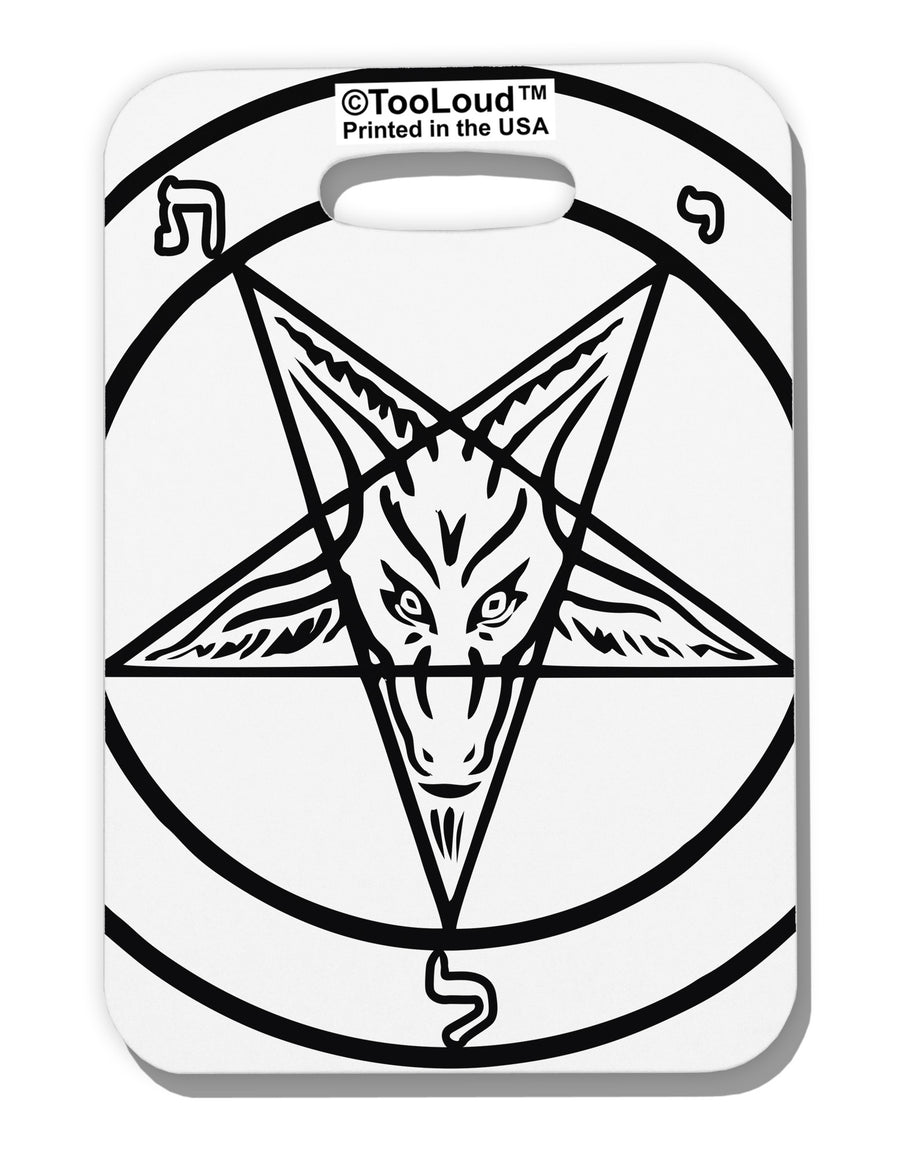 Official Sigil of Baphomet Luggage Tag Dual Sided All Over Print-Luggage Tag-TooLoud-White-One Size-Davson Sales