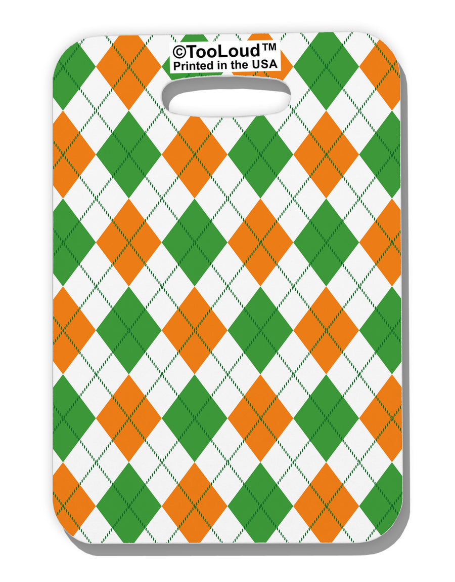 Irish Colors Argyle Pattern Luggage Tag Dual Sided All Over Print-Luggage Tag-TooLoud-White-One Size-Davson Sales