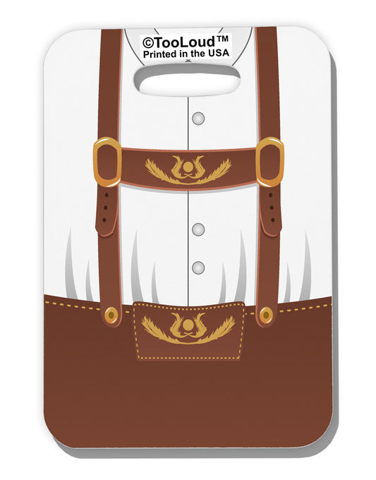 Lederhosen Costume Brown Luggage Tag Single Side All Over Print-Luggage Tag-TooLoud-White-One Size-Davson Sales