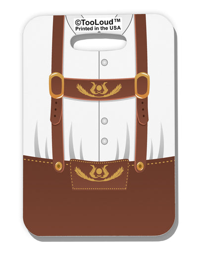 Lederhosen Costume Brown Luggage Tag Single Side All Over Print-Luggage Tag-TooLoud-White-One Size-Davson Sales