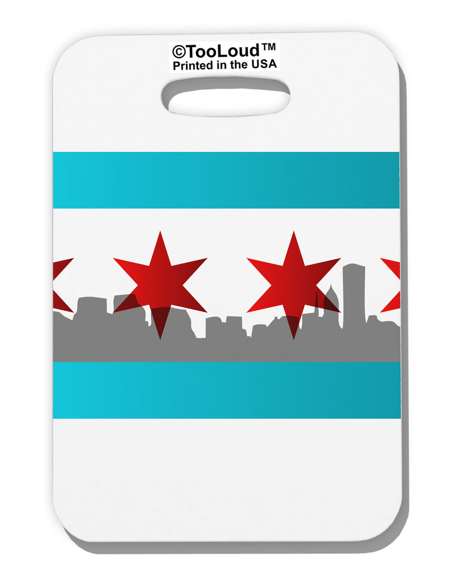 Chicago Flag Skyline AOP Luggage Tag Dual Sided All Over Print-Luggage Tag-TooLoud-White-One Size-Davson Sales