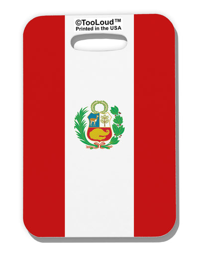 Peru Flag AOP Luggage Tag Single Side All Over Print-Luggage Tag-TooLoud-White-One Size-Davson Sales