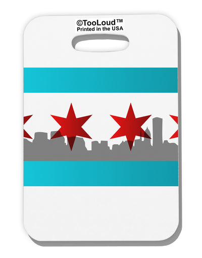 Chicago Flag Skyline AOP Luggage Tag Single Side All Over Print-Luggage Tag-TooLoud-White-One Size-Davson Sales