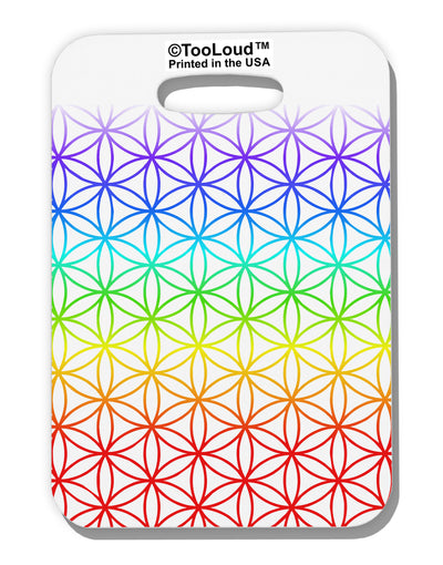 Chakra Flower of Life on White Luggage Tag Dual Sided All Over Print by TooLoud-Luggage Tag-TooLoud-White-One Size-Davson Sales