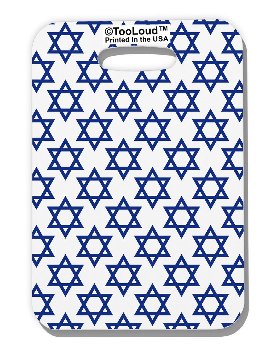 Stars of David Jewish Luggage Tag Dual Sided All Over Print by TooLoud-Luggage Tag-TooLoud-White-One Size-Davson Sales