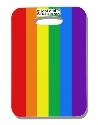 Rainbow Vertical Gay Pride Flag Luggage Tag Single Side All Over Print by-Luggage Tag-TooLoud-White-One Size-Davson Sales