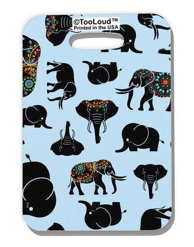 Mixed Elephants AOP Luggage Tag Dual Sided All Over Print-Luggage Tag-TooLoud-White-One Size-Davson Sales