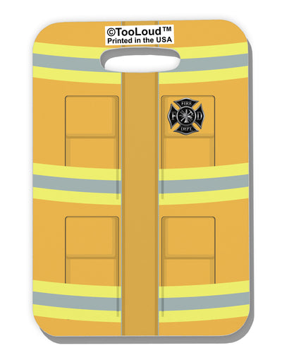 Firefighter Yellow AOP Luggage Tag Single Side All Over Print-Luggage Tag-TooLoud-White-One Size-Davson Sales