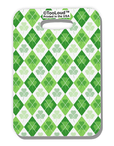 St Patrick's Day Green Shamrock Argyle Luggage Tag Dual Sided All Over Print-Luggage Tag-TooLoud-White-One Size-Davson Sales