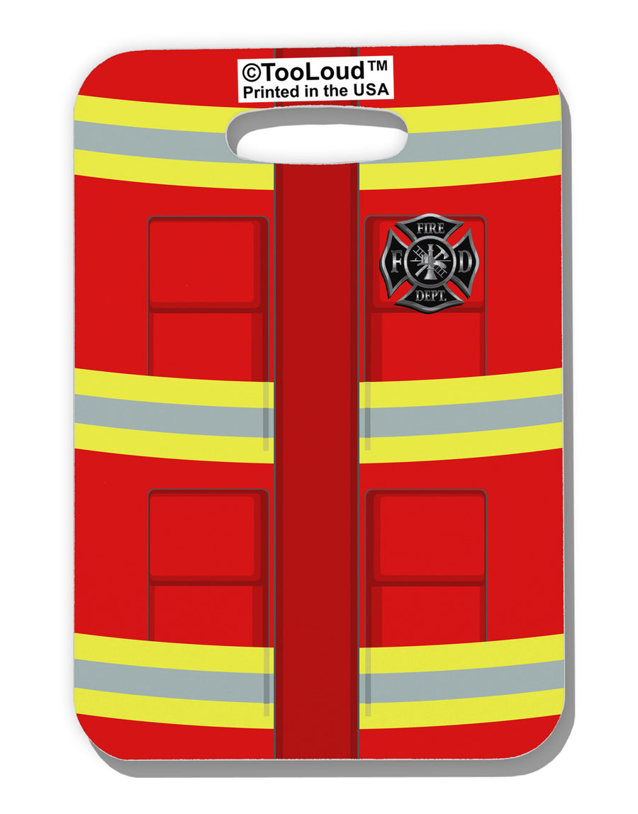 Firefighter Red AOP Luggage Tag Dual Sided All Over Print