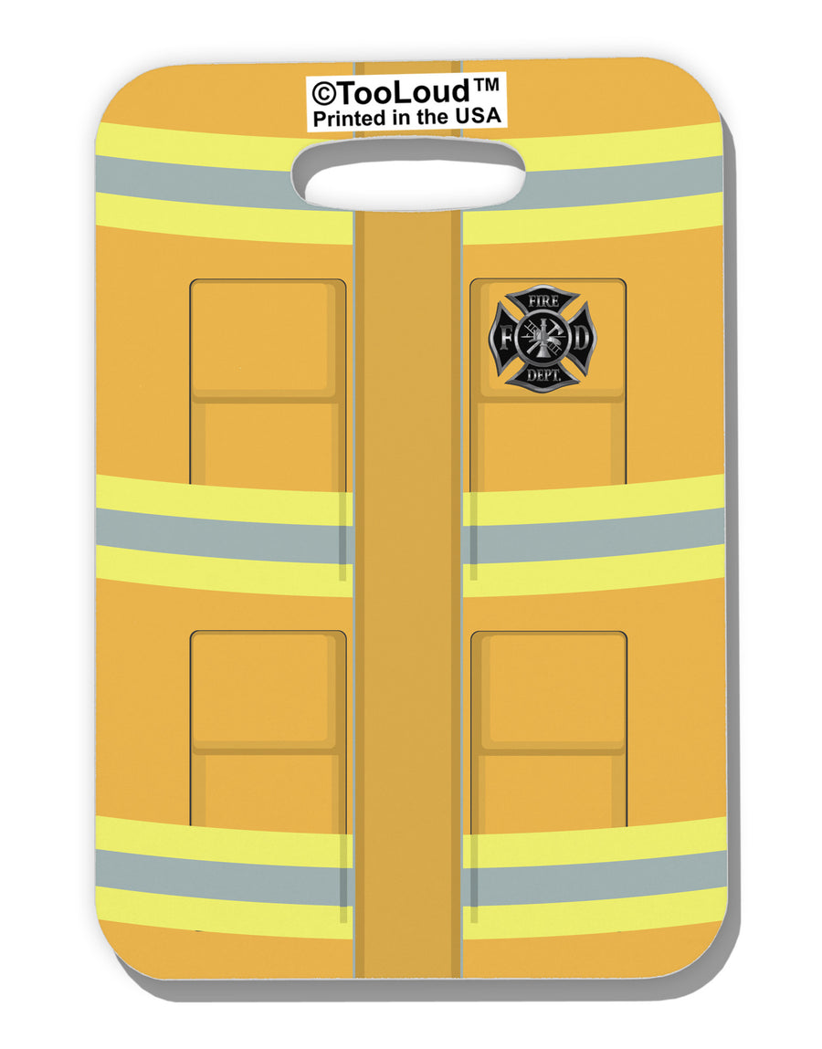 Firefighter Yellow AOP Luggage Tag Dual Sided All Over Print-Luggage Tag-TooLoud-White-One Size-Davson Sales