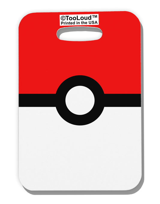 Sporty Red and White Circle Luggage Tag Single Side All Over Print-Luggage Tag-TooLoud-White-One Size-Davson Sales
