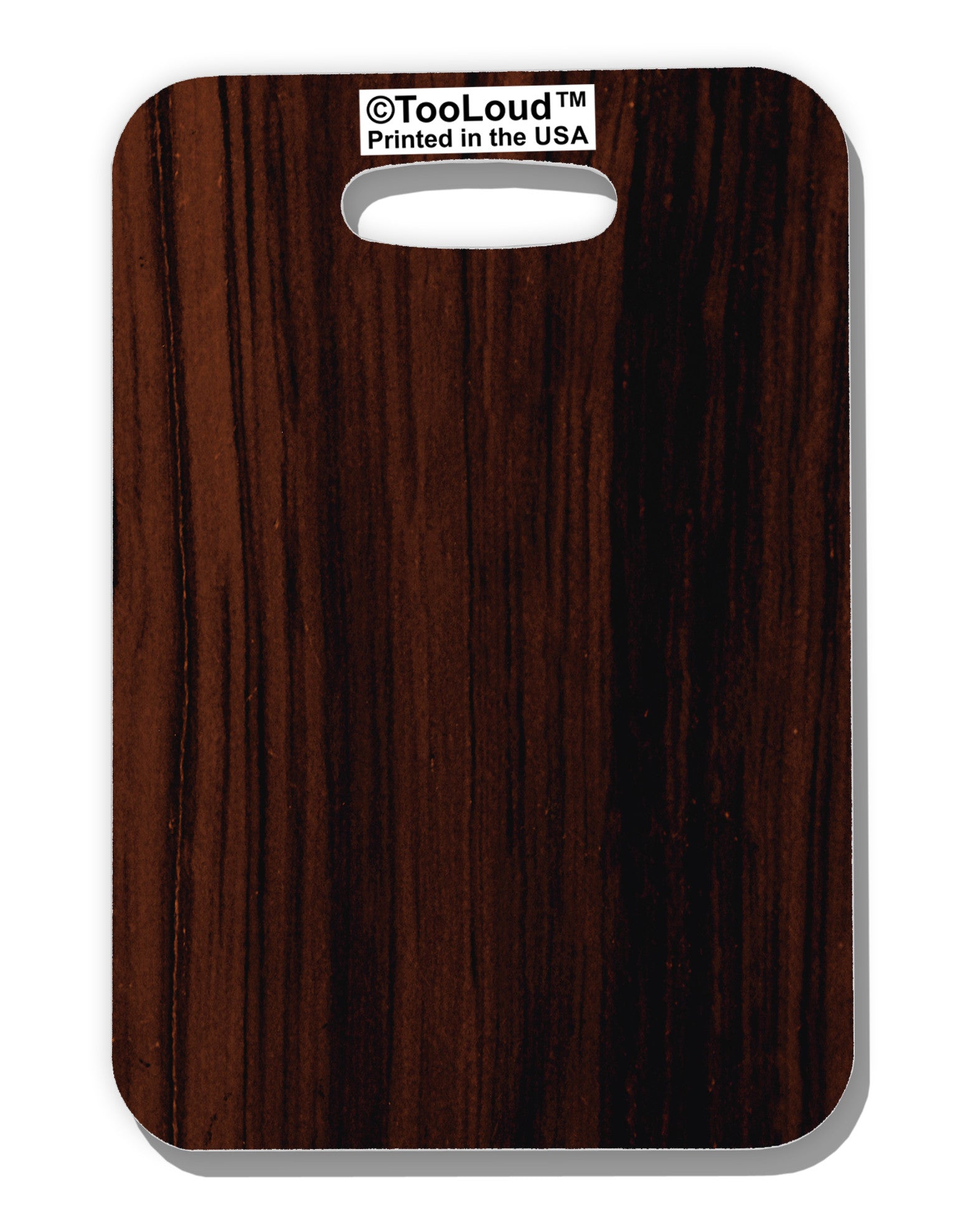 Dark Wood Look Luggage Tag Single Side All Over Print by-Luggage Tag-TooLoud-White-One Size-Davson Sales