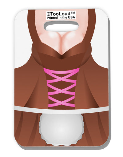 Sexy Dirndl Costume Brown Luggage Tag Single Side All Over Print-Luggage Tag-TooLoud-White-One Size-Davson Sales