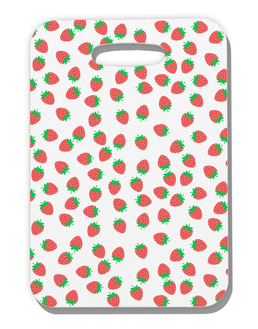 Strawberries Everywhere Luggage Tag Dual Sided by TooLoud-Luggage Tag-TooLoud-White-One Size-Davson Sales