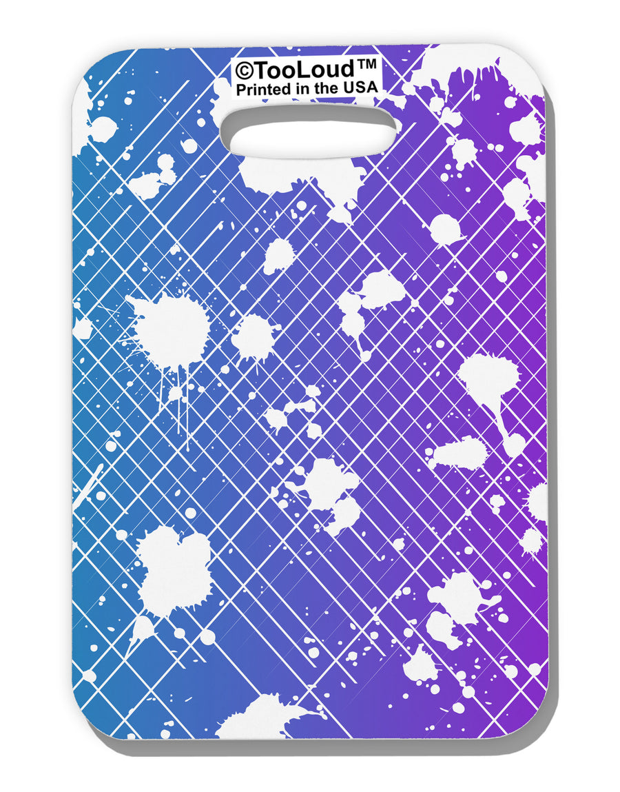 Splatter AOP - Blue Purple Luggage Tag Dual Sided All Over Print-Luggage Tag-TooLoud-White-One Size-Davson Sales