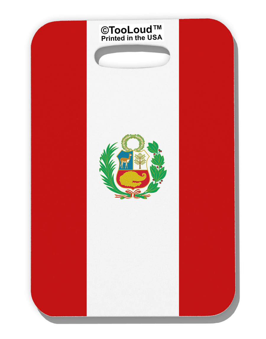 Peru Flag AOP Luggage Tag Dual Sided All Over Print-Luggage Tag-TooLoud-White-One Size-Davson Sales