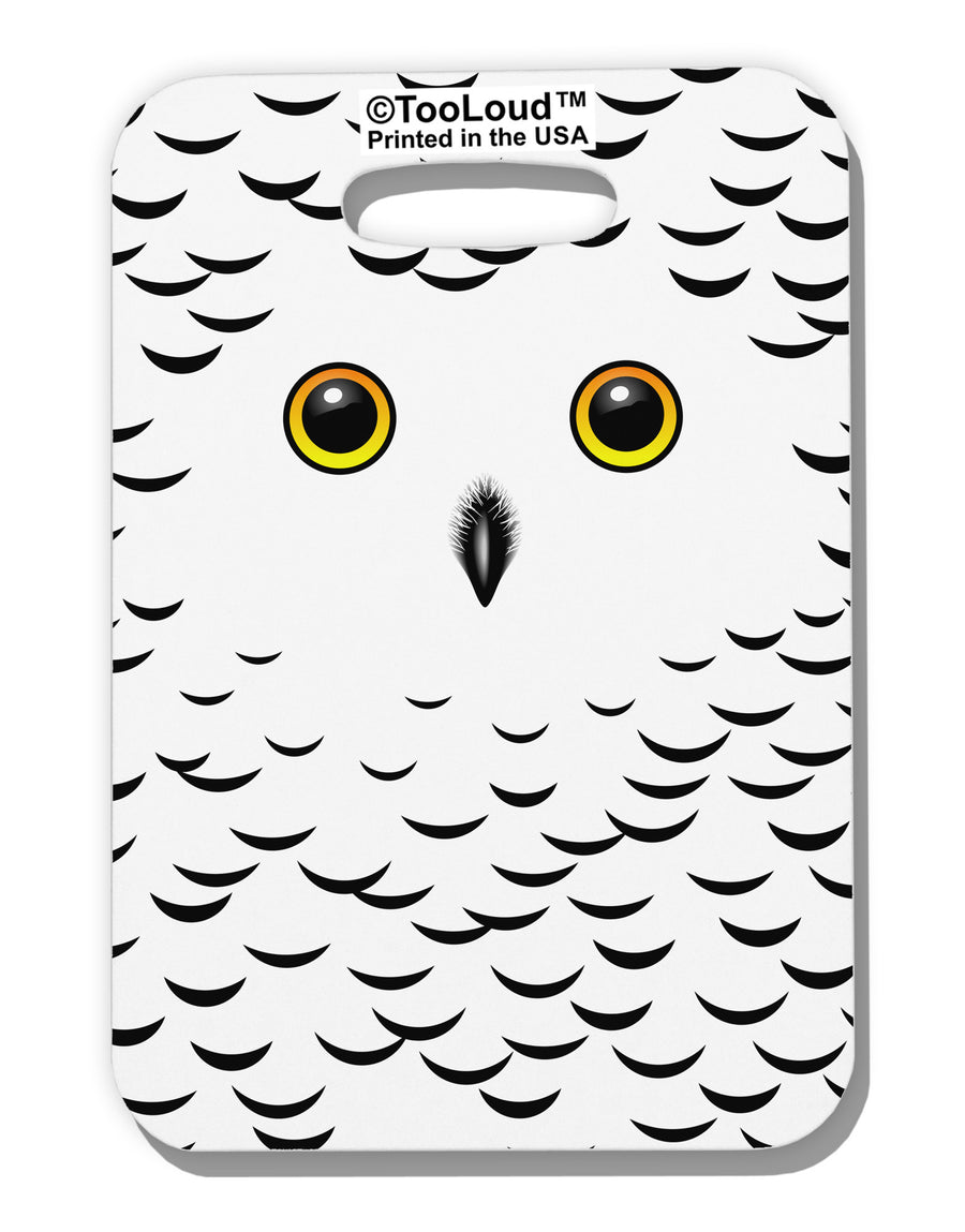 Snowy Owl Cute Animal Face Luggage Tag Dual Sided All Over Print-Luggage Tag-TooLoud-White-One Size-Davson Sales