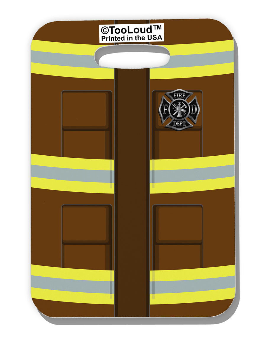 Firefighter Brown AOP Luggage Tag Dual Sided All Over Print-Luggage Tag-TooLoud-White-One Size-Davson Sales