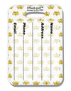 Gold Crowns AOP Luggage Tag Dual Sided All Over Print by TooLoud-Luggage Tag-TooLoud-White-One Size-Davson Sales