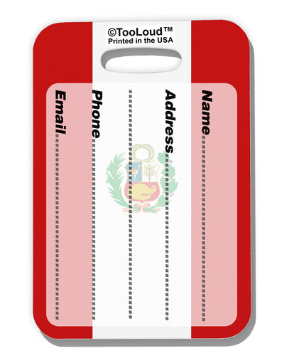 Peru Flag AOP Luggage Tag Dual Sided All Over Print-Luggage Tag-TooLoud-White-One Size-Davson Sales