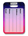 Geometric Gradient AOP Luggage Tag Dual Sided All Over Print by TooLoud-Luggage Tag-TooLoud-White-One Size-Davson Sales