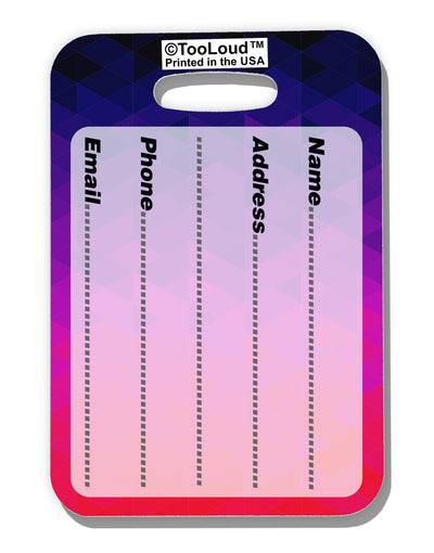 Geometric Gradient AOP Luggage Tag Dual Sided All Over Print by TooLoud-Luggage Tag-TooLoud-White-One Size-Davson Sales