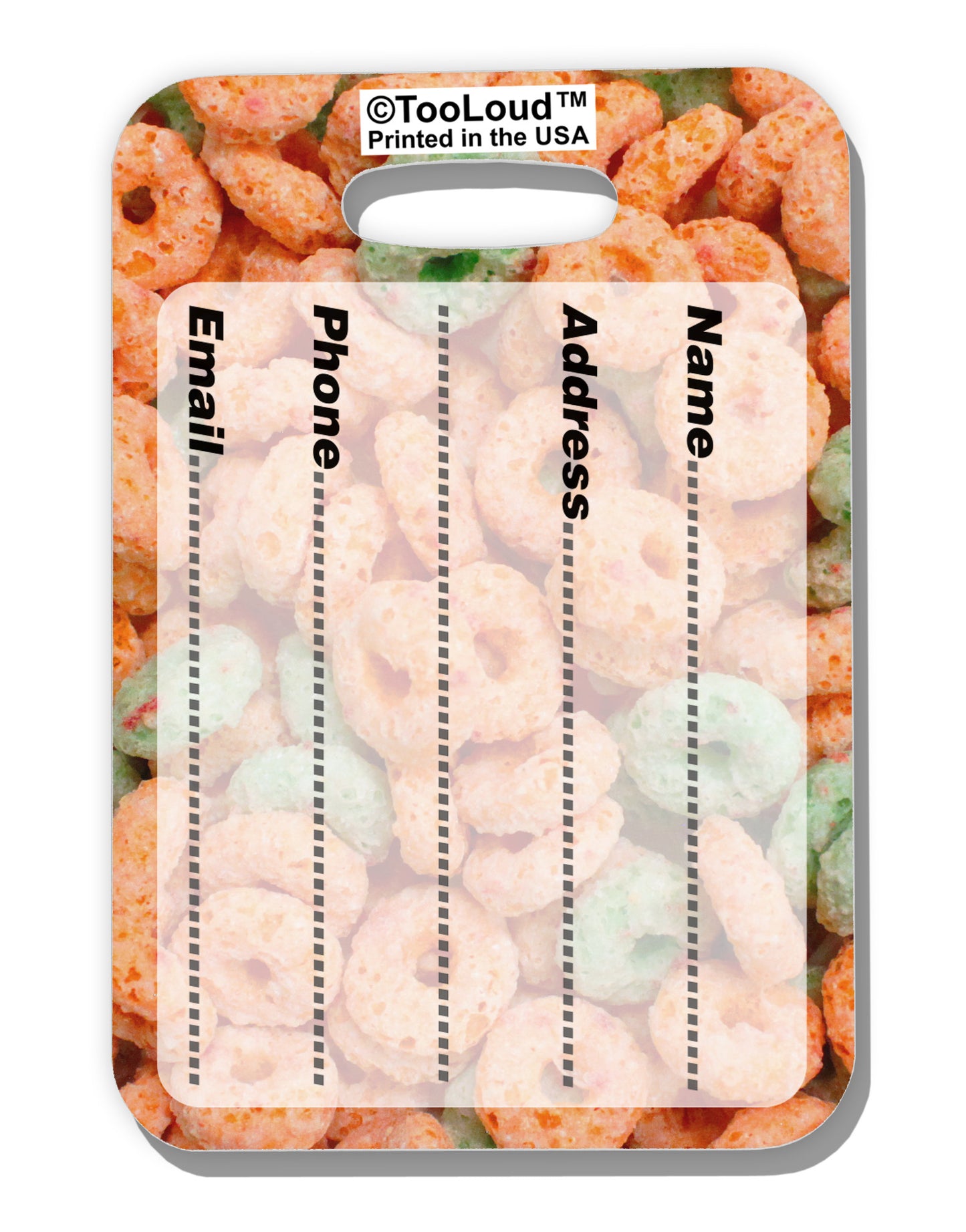 Orange and Green Cereal All Over Luggage Tag Dual Sided All Over Print-Luggage Tag-TooLoud-White-One Size-Davson Sales