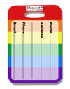 Rainbow Horizontal Gay Pride Flag Luggage Tag Dual Sided All Over Print by-Luggage Tag-TooLoud-White-One Size-Davson Sales