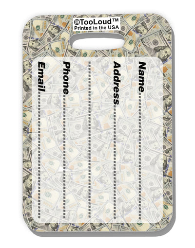 Benjamins Luggage Tag Dual Sided All Over Print by TooLoud-Luggage Tag-TooLoud-White-One Size-Davson Sales