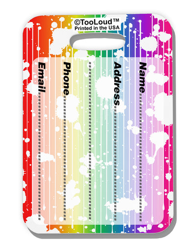 Splatter AOP - Rainbow Luggage Tag Dual Sided All Over Print-Luggage Tag-TooLoud-White-One Size-Davson Sales