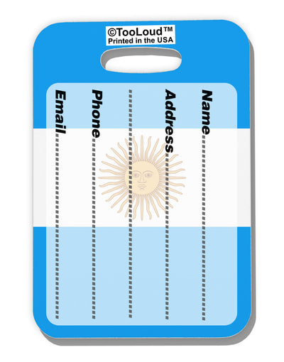 Argentina Flag AOP Luggage Tag Dual Sided All Over Print-Luggage Tag-TooLoud-White-One Size-Davson Sales