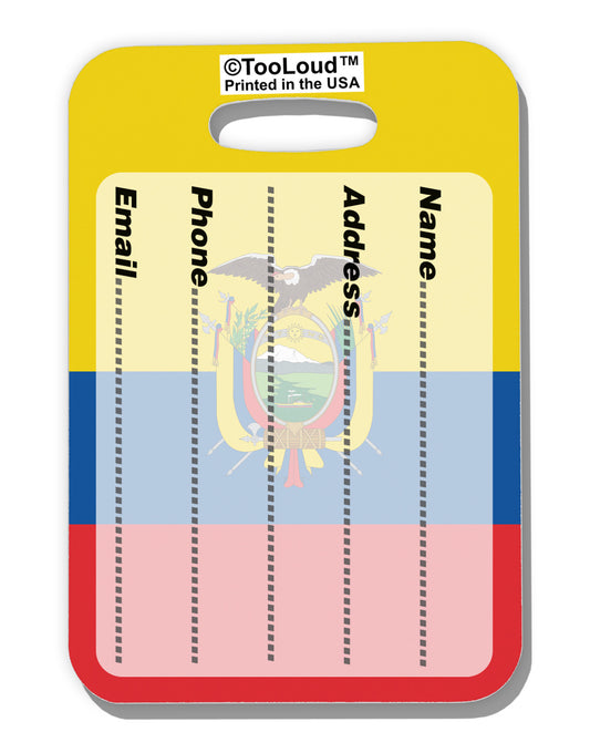 Ecuador Flag AOP Luggage Tag Dual Sided All Over Print-Luggage Tag-TooLoud-White-One Size-Davson Sales