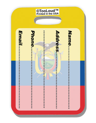 Ecuador Flag AOP Luggage Tag Dual Sided All Over Print-Luggage Tag-TooLoud-White-One Size-Davson Sales