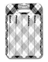 Black and White Argyle AOP Luggage Tag Dual Sided All Over Print by TooLoud-Luggage Tag-TooLoud-White-One Size-Davson Sales