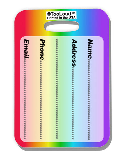 Vertical Rainbow Gradient Luggage Tag Dual Sided All Over Print by-Luggage Tag-TooLoud-White-One Size-Davson Sales