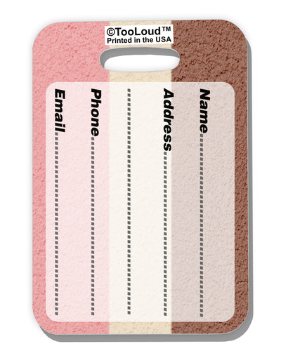 Vertical Neapolitan Ice Cream Luggage Tag Dual Sided All Over Print by-Luggage Tag-TooLoud-White-One Size-Davson Sales