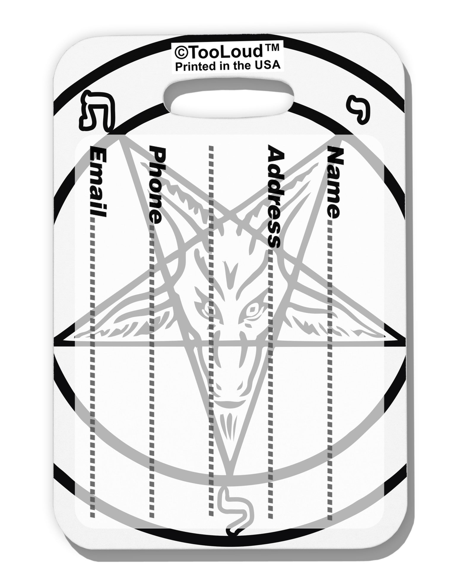 Official Sigil of Baphomet Luggage Tag Dual Sided All Over Print-Luggage Tag-TooLoud-White-One Size-Davson Sales