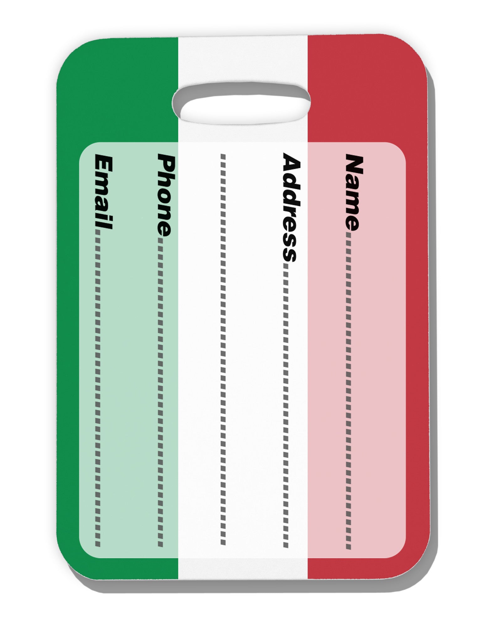 Italian Flag All Over Luggage Tag Dual Sided All Over Print-Luggage Tag-TooLoud-White-One Size-Davson Sales